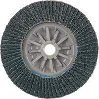 Long Life C-Trim Flap Disc, 4-1/2" x 5/8"-11, Type 27, 40 Grit, Zirconia Alumina Trail Hammer and Bolt