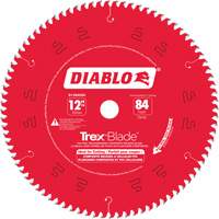 Trex&reg; Blade Cutting Saw Blade, 12", 84 Teeth, Plastic/Composite Decking Use Trail Hammer and Bolt