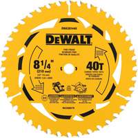 Lame de scie circulaire pour la coupe transversale, 8-1/4", 40 dents, Pour Bois Trail Hammer and Bolt