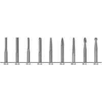 CLE-LINE 1855 Double Cut Carbide Burr Set, 9 Pieces Trail Hammer and Bolt