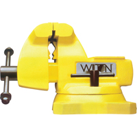 High Vis Safety Vise, 5" Jaw Width, 3-3/4" Throat Depth Trail Hammer and Bolt
