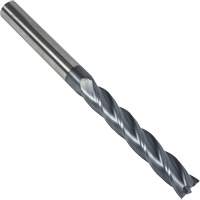 Fraise en bout carr&eacute;e extra longue 30° S237, 1/8" dia., 3" lo, 4 cannelures, 1/8" tige, Carbure Trail Hammer and Bolt