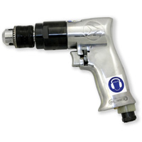 ADX380R Perceuse pneumatique r&eacute;versible, 4 pi³/min, 1/4" NPT, 86,8 dBA, 3/8" mandrin, Avec cl&eacute; Trail Hammer and Bolt