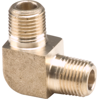 Male Pipe Elbows 90°, 1/4" x 1/8" Dia., Brass Trail Hammer and Bolt