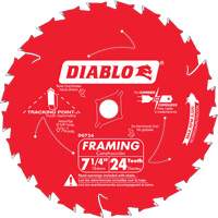 Framing Saw Blade, 7-1/4", 24 Teeth, Wood Use Trail Hammer and Bolt