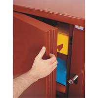 Jobsite Shelf Cabinet, Steel, 47.5 Cubic Feet, Red Trail Hammer and Bolt
