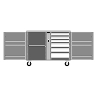Rolling Work Bench, 49-7/8" W x 40-5/8" H x 26-7/8" D, 24.6 Cubic Feet Capacity Trail Hammer and Bolt