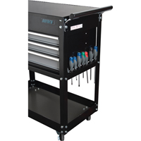 Chariot utilitaire, 4 tiroirs, 18" lo x 33" la x 39" h, Noir Trail Hammer and Bolt