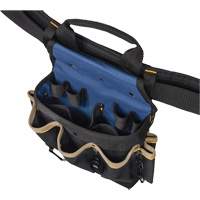 Combin&eacute;s de ceinture &agrave; outils &agrave; 20 pochettes, Polyester, Noir Trail Hammer and Bolt