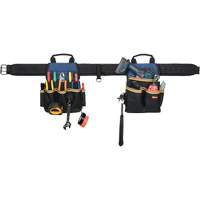 Combin&eacute;s de ceinture &agrave; outils &agrave; 20 pochettes, Polyester, Noir Trail Hammer and Bolt