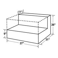 Steel Fuel Transfer Tank, Steel, 48 gal. Capacity, White Trail Hammer and Bolt