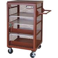 Mobile Mesh Cabinet, Steel, 22 Cubic Feet, Red Trail Hammer and Bolt