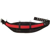 Padded Work Belt, Nylon, Black/Red Trail Hammer and Bolt