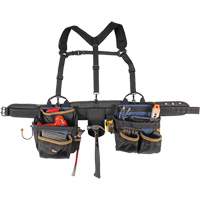 Ceinture &agrave; outils de luxe, Polyester, Noir Trail Hammer and Bolt