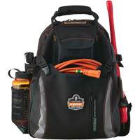 Arsenal&reg; 5843 Tool Backpack, 13-1/2" L x 8-1/2" W, Black, Polyester Trail Hammer and Bolt