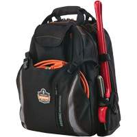 Arsenal&reg; 5843 Tool Backpack, 13-1/2" L x 8-1/2" W, Black, Polyester Trail Hammer and Bolt