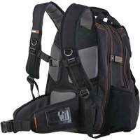 Arsenal&reg; 5843 Tool Backpack, 13-1/2" L x 8-1/2" W, Black, Polyester Trail Hammer and Bolt