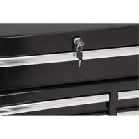 Industrial Tool Cart, 11 Drawers, 41" W x 18-3/4" D x 39-1/3" H, Black Trail Hammer and Bolt