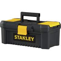 Essential&reg; Tool Box with Tray, 12-1/2" W x 7-3/8" D x 5-1/8" H, Black/Yellow Trail Hammer and Bolt