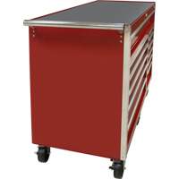 Industrial Tool Cart, 12 Drawers, 56" W x 24-1/2" D x 38-1/8" H, Red Trail Hammer and Bolt