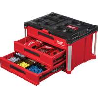 Boîte &agrave; outils avec 3 tiroirs Packout, 16-1/3" x 14-1/3" x 22-1/5", Noir/Rouge Trail Hammer and Bolt