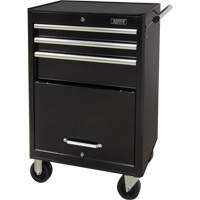 Industrial Tool Cart, 3 Drawers, 29-4/5" W x 21-1/5" D x 38-4/5" H, Black Trail Hammer and Bolt