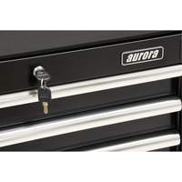 Industrial Tool Cart, 3 Drawers, 29-4/5" W x 21-1/5" D x 38-4/5" H, Black Trail Hammer and Bolt