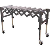 Extendable & Flexible Conveyor Roller Tables, 20" W x 52" L, 300 lbs. per lin. Ft. Capacity Trail Hammer and Bolt