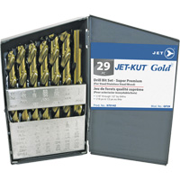 Jeu de forets de premi&egrave;re qualit&eacute; JET-KUT GOLD, 29 morceaux, Acier alli&eacute; Trail Hammer and Bolt