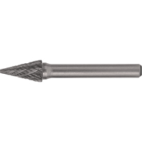 Fraises au carbure solide - Forme conique pointue CLEVELAND, , 1/8" dia., 1/8" Tige, 7/16" Prof. de la coupe Trail Hammer and Bolt