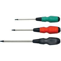 Square TORQUE DRIVE&reg; Screwdriver, #1 Tip, Round, 4" L, Cushion Grip Handle Trail Hammer and Bolt