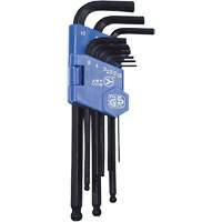 JBHK-9M Ball Nose Hex Key Set, 9 Pcs., Metric Trail Hammer and Bolt