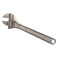 Adjustable Wrench, 15" L, 1-3/4" Max Width, Black Trail Hammer and Bolt