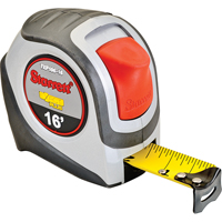Ruban &agrave; mesurer de poche Exact Plus, 1" x 16', Marques de goujon 1/16" Trail Hammer and Bolt
