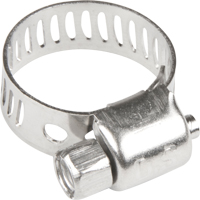 Hose Clamps - Stainless Steel Band & Screw, Min Dia. 1/5", Max Dia. 5/8" Trail Hammer and Bolt