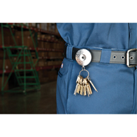 The Original Key Reel, Chrome, 24" Cable, Belt Clip Attachment Trail Hammer and Bolt