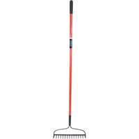 Heavy-Duty Bow Rakes, Fibreglass Handle, 15 Tines Trail Hammer and Bolt