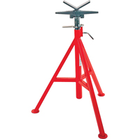 V Head High Pipe Stand #VJ-99, 71-132 cm Height Adjustment, 12" Max. Pipe Capacity, 2500 lbs. Max. Weight Capacity Trail Hammer and Bolt