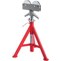 Roller Head Low Pipe Stand #RJ-98, 59-104 cm Height Adjustment, 12" Max. Pipe Capacity, 1000 lbs. Max. Weight Capacity Trail Hammer and Bolt