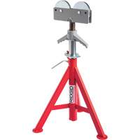 Roller Head Low Pipe Stand #RJ-98, 59-104 cm Height Adjustment, 12" Max. Pipe Capacity, 1000 lbs. Max. Weight Capacity Trail Hammer and Bolt