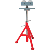 Roller Head  High Pipe Stand #RJ-99, 82-140 cm Height Adjustment, 12" Max. Pipe Capacity, 1000 lbs. Max. Weight Capacity Trail Hammer and Bolt