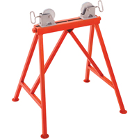 Adjustable Stand with Steel Roller #AR99, 36" Max. Pipe Capacity, 2500 lbs. Max. Weight Capacity Trail Hammer and Bolt