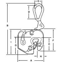 GXL Plate Clamp, 1000 lbs. (0.5 tons), 1/16" - 5/8" Jaw Opening Trail Hammer and Bolt