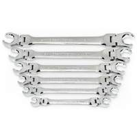 Wrench Set, Flare Nut/Flex Head, 6 Pieces, Metric Trail Hammer and Bolt