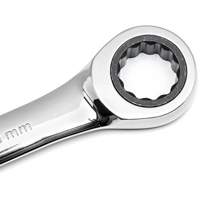 72-Tooth Ratcheting Combination Wrench, 12 Point, 30 mm, Chrome/Polished Finish Trail Hammer and Bolt
