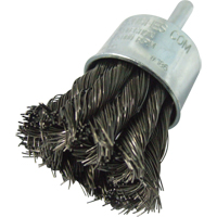 Knotted Wire End Brushes, 1" Dia., 0.014" Wire Dia., 1/4" Shank Trail Hammer and Bolt