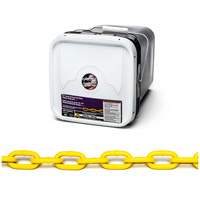 Proof Coil Chain, Low Carbon Steel, 1/4" x 75' (22.9 m) L, Grade 30, 1300 lbs. (0.65 tons) Load Capacity Trail Hammer and Bolt