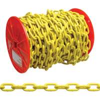 Proof Coil Chain, Low Carbon Steel, 3/16" x 100' (30.4 m) L, Grade 30, 800 lbs. (0.4 tons) Load Capacity Trail Hammer and Bolt