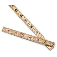 R&egrave;gle de maçon surdimensionn&eacute; Red End, 6' lo, Bois, Graduations de 1/16" Trail Hammer and Bolt