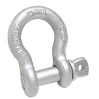 Anchor Shackle, 3/16", Screw Pin, Hot Dip Galvanized Trail Hammer and Bolt